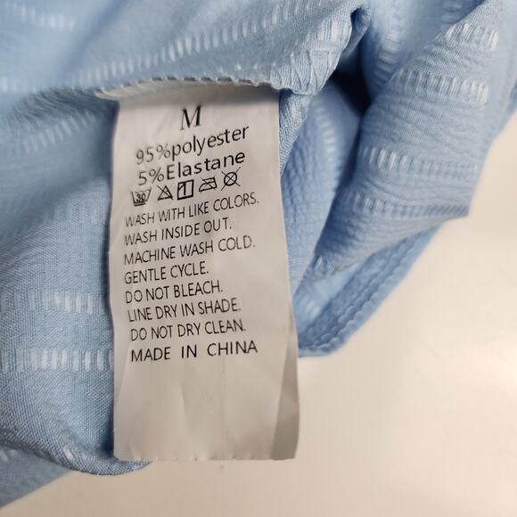 Women's Dressy Casual 3/4 Sleeve Lace Trim V-Neck Elbow Length Blouse Size M - Picture 3 of 3